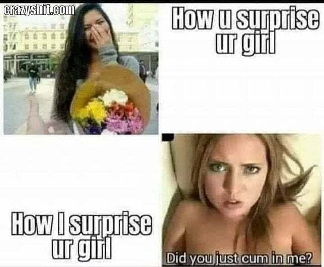 different ways to surprise a girl