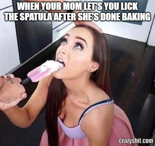 lick the spatula