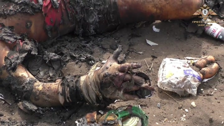 CrazyShit.com | gore scene after helicopter shot down
