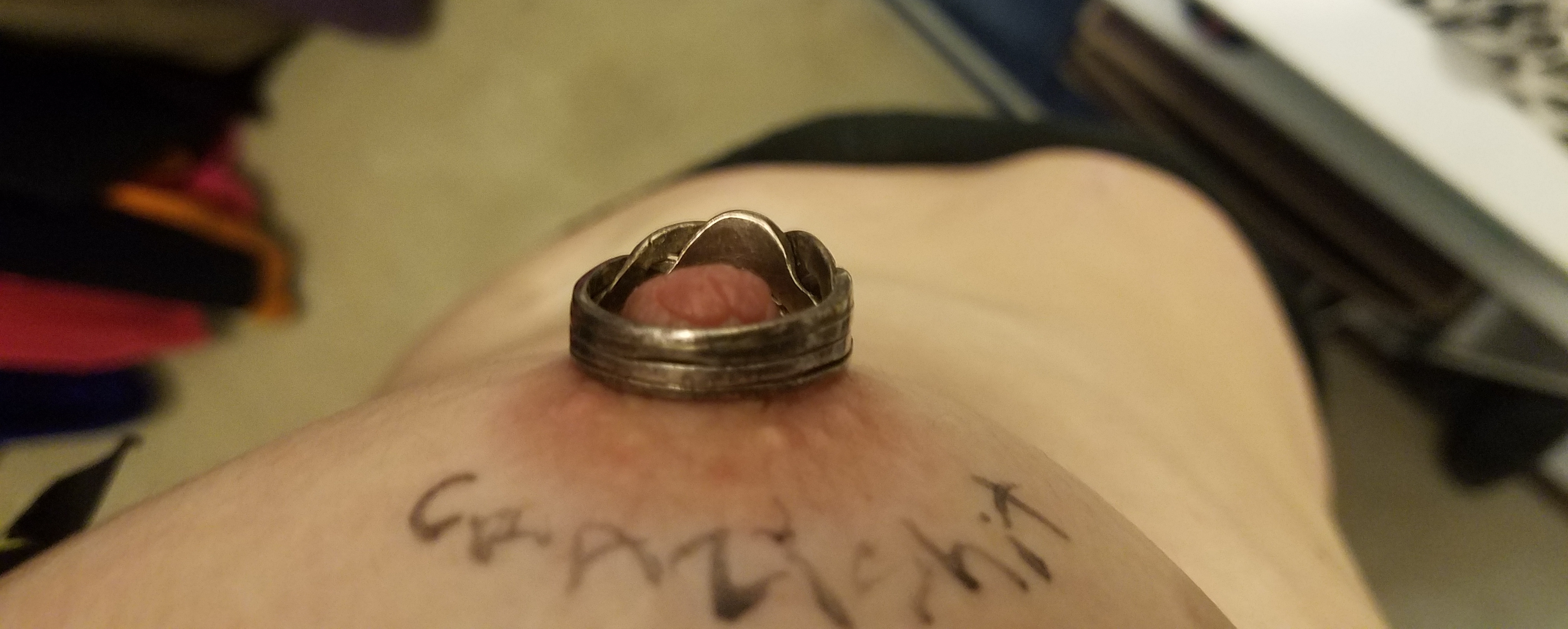 Tiny tittie put a ring on it.