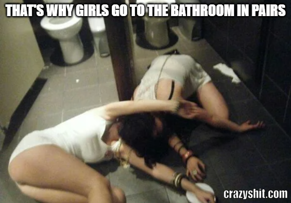drunk in the bathroom