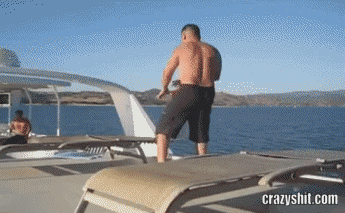 boat jumping fail