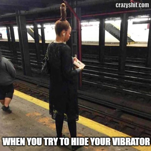 hiding her vibrator