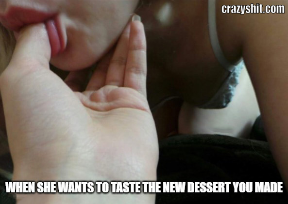 tasting the new dessert