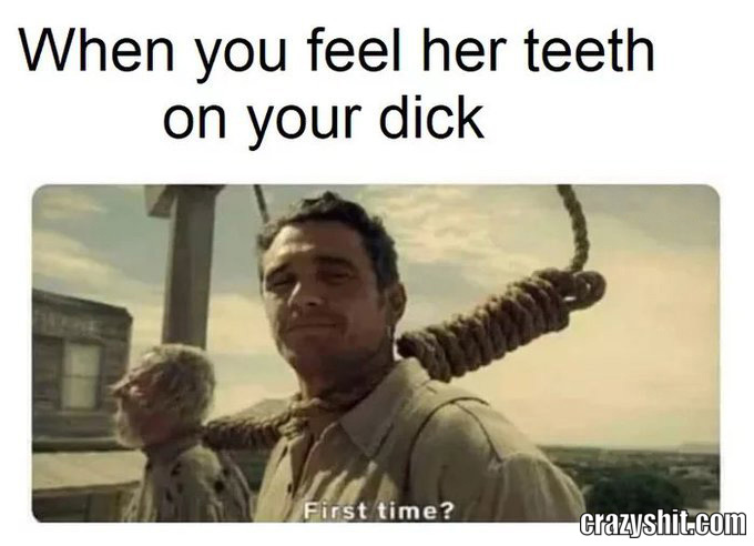 feeling teeth on your dick