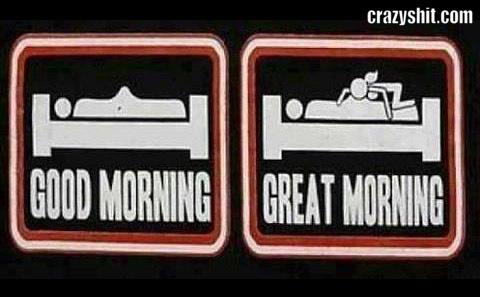 good vs great morning