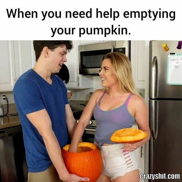 A Hand to Empty my Pumpkin