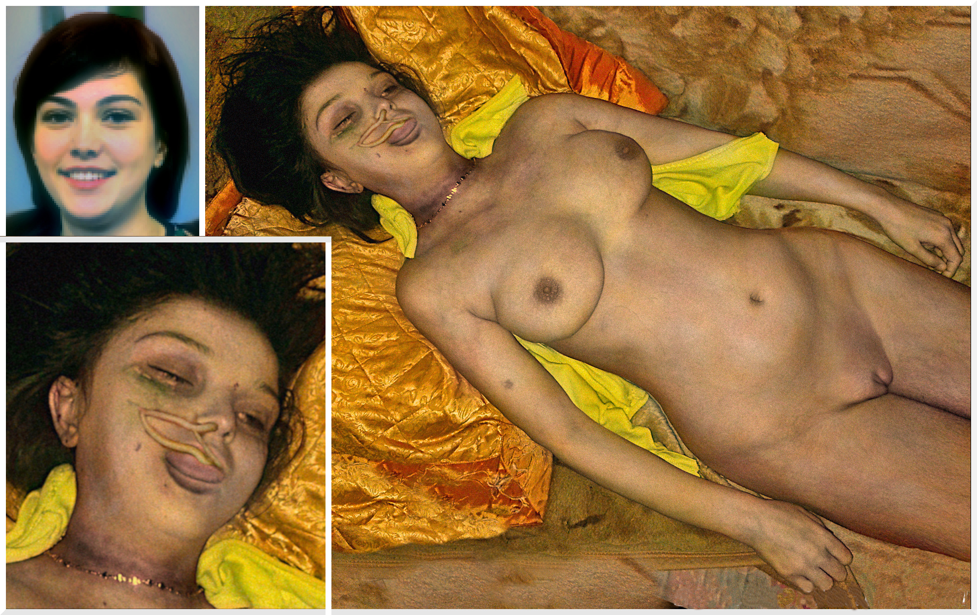 CrazyShit.com | Girl with tapeworms strangled with necklace - Crazy Shit