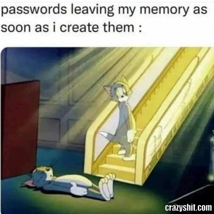passwords leaving my memorie