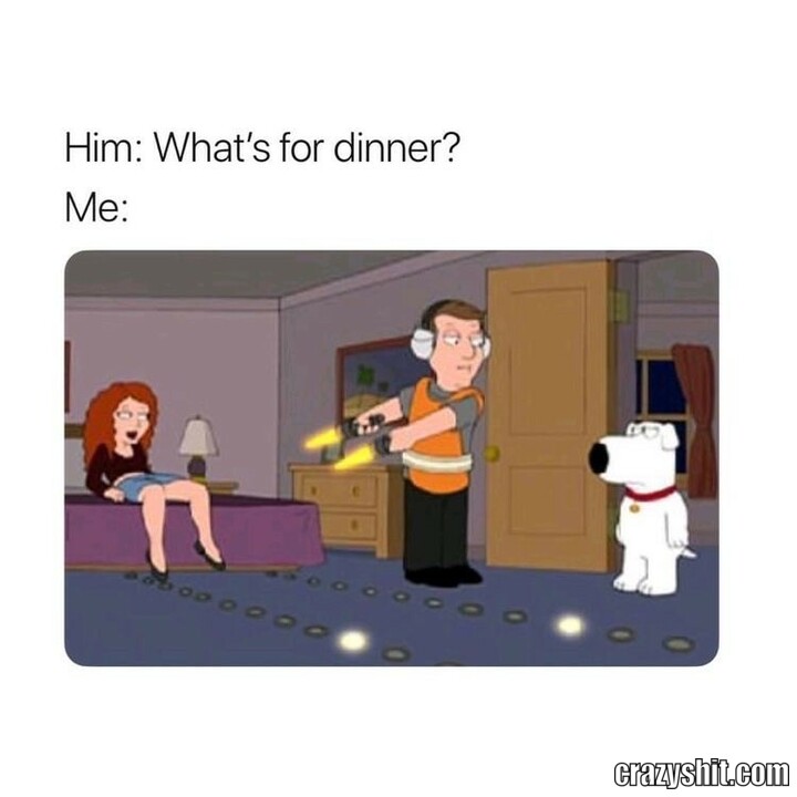 him what for dinner