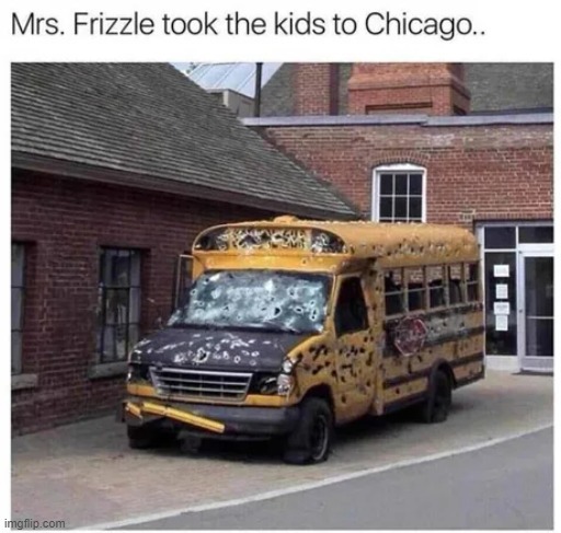 Do the children wear body armor while riding a school bus in Chicago??