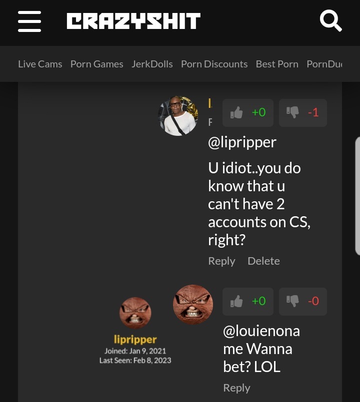 CS User @Lipripper Admits He Has 2 Crazyshit.com Accounts