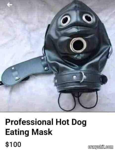 A Hot Dog Eating Mask
