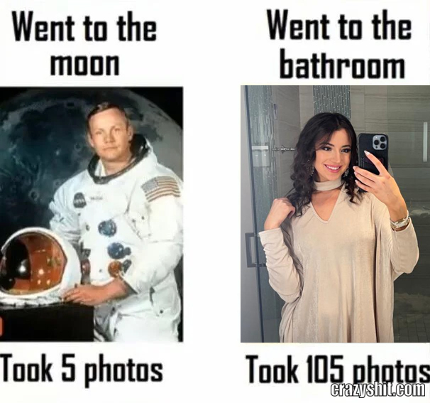 went to to the moon /when tothe bathroom