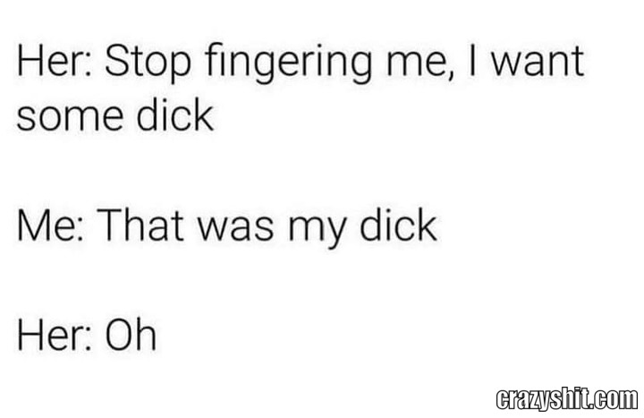 Stop Fingering Me