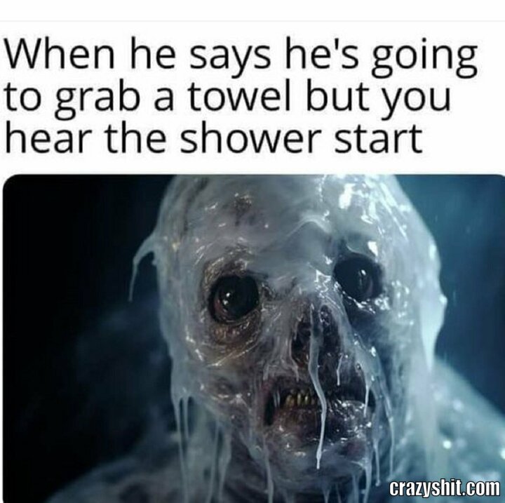 when he grap a towel