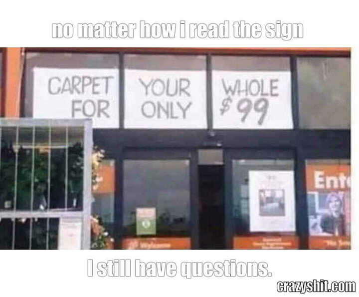 no matter how you read  the sign