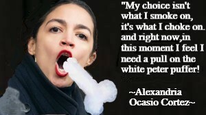 AOC been puffin