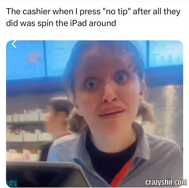the cashier