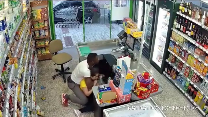 CrazyShit.com | A Shitcunt Strangles Cashier And Helps Himself To The Till - Crazy Shit