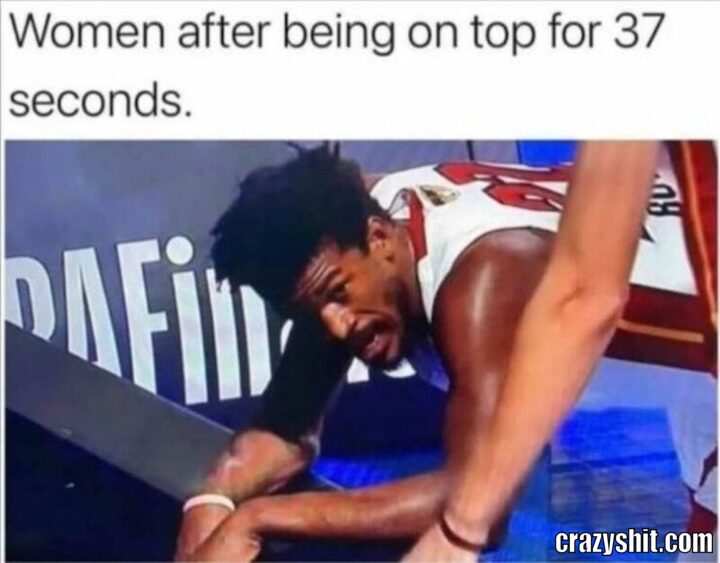 woman after 37 sec on top
