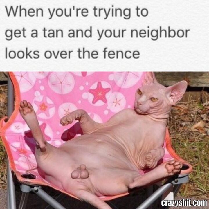 when your trinning to get a tan