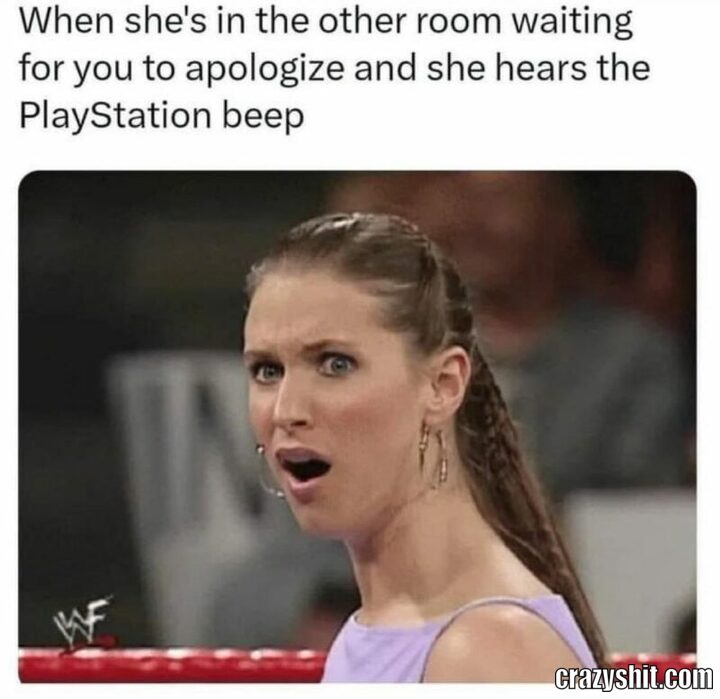 when she is in the outherroom