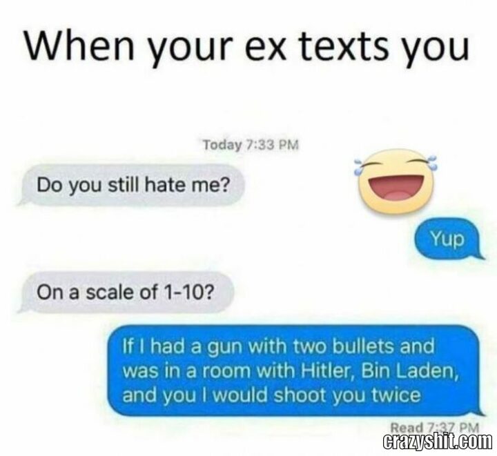 when your ex text you
