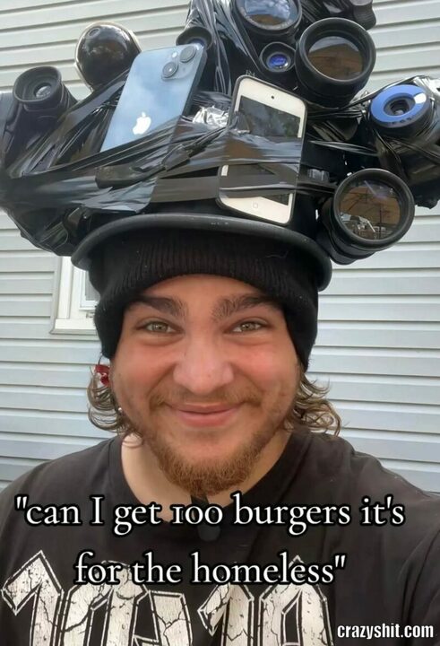 can i get 100 burgers isfor the homeless