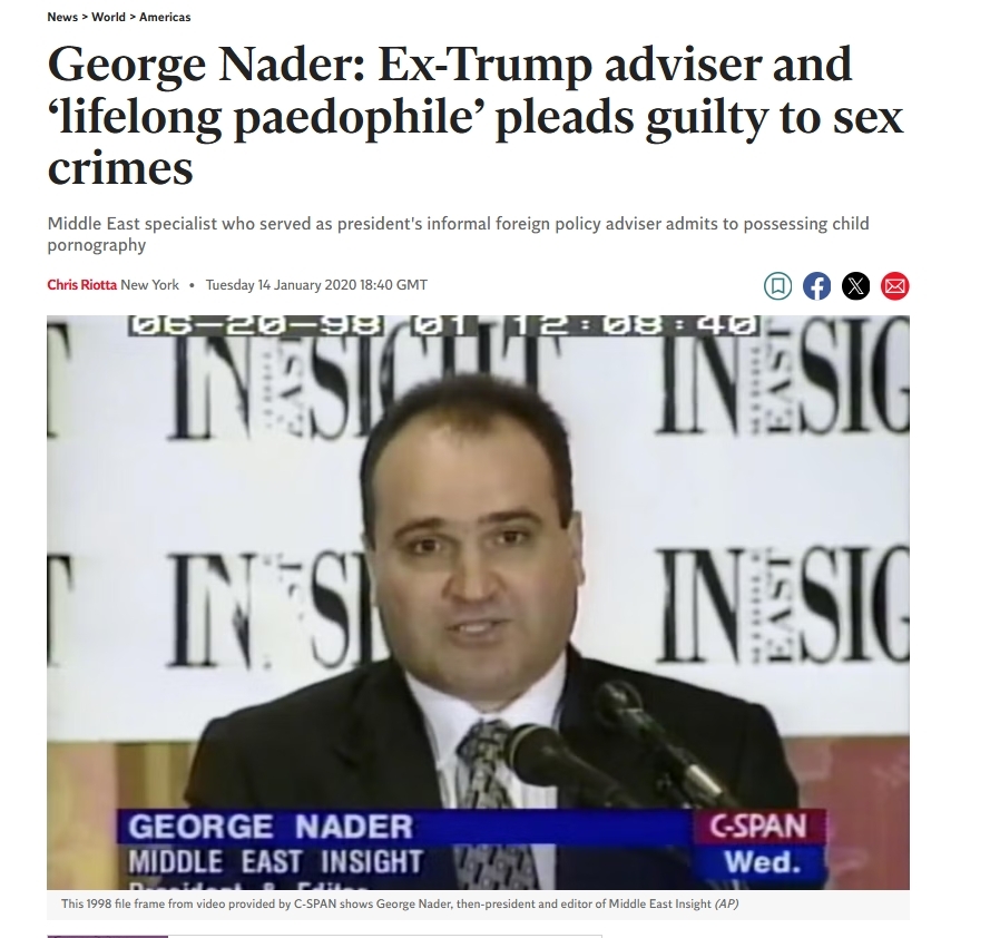 Ex-Trump adviser and &lsquo;lifelong paedophile&rsquo; pleads guilty to sex crimes