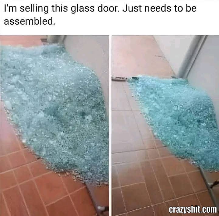 Puzzle Glass Door