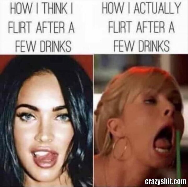 flirt after a few drinks