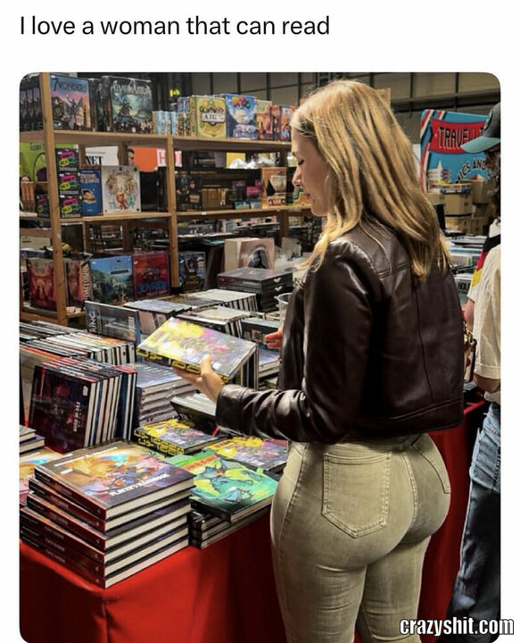 i love a woman that can read