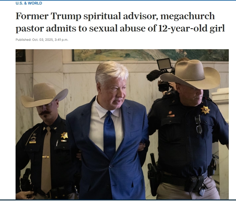 Former Trump spiritual advisor, megachurch pastor admits to sexual abuse of 12-year-old girl
