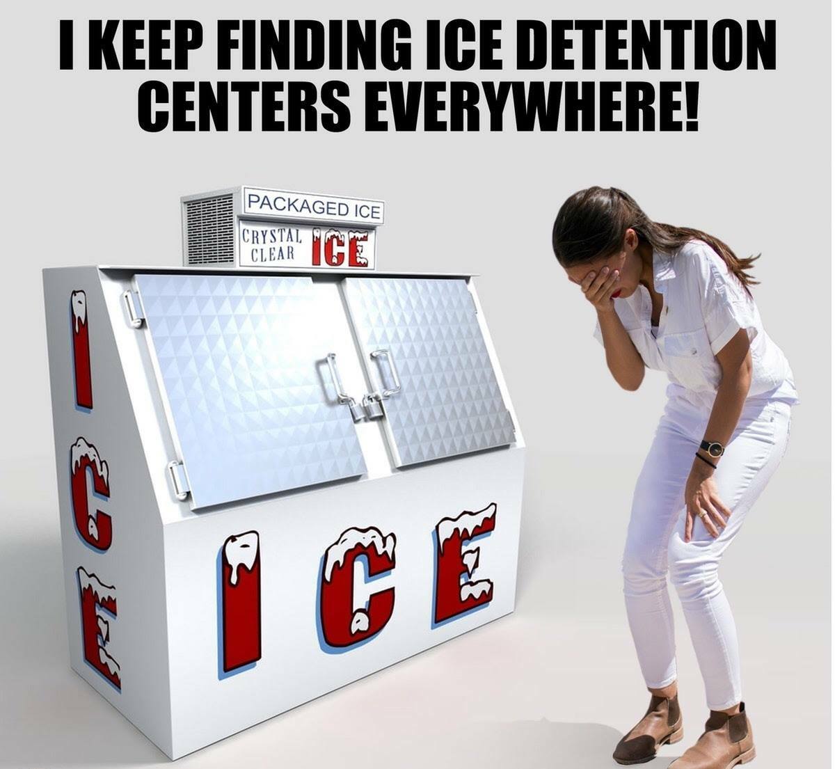 AOC protesting ICE