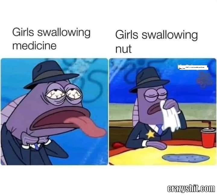 girl swallowing