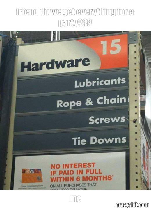 friend do we get everything for a party???