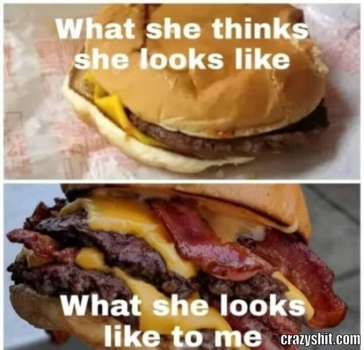 what she think she looks like