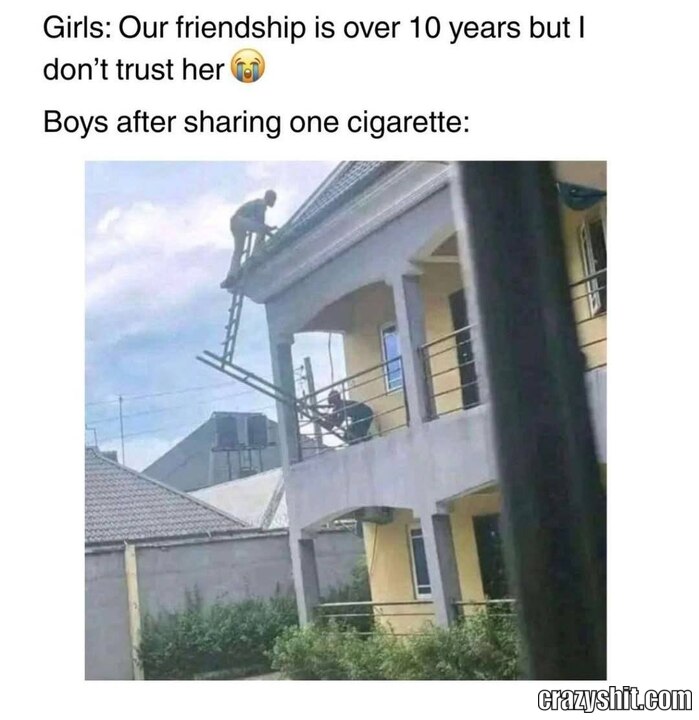 Boys After Sharing One Cigarette