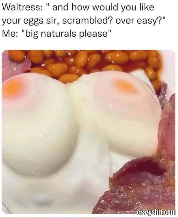 Boob Egg Breakfast