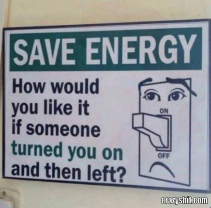 Save Energy Sign