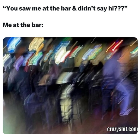Saying Hi At The Bar