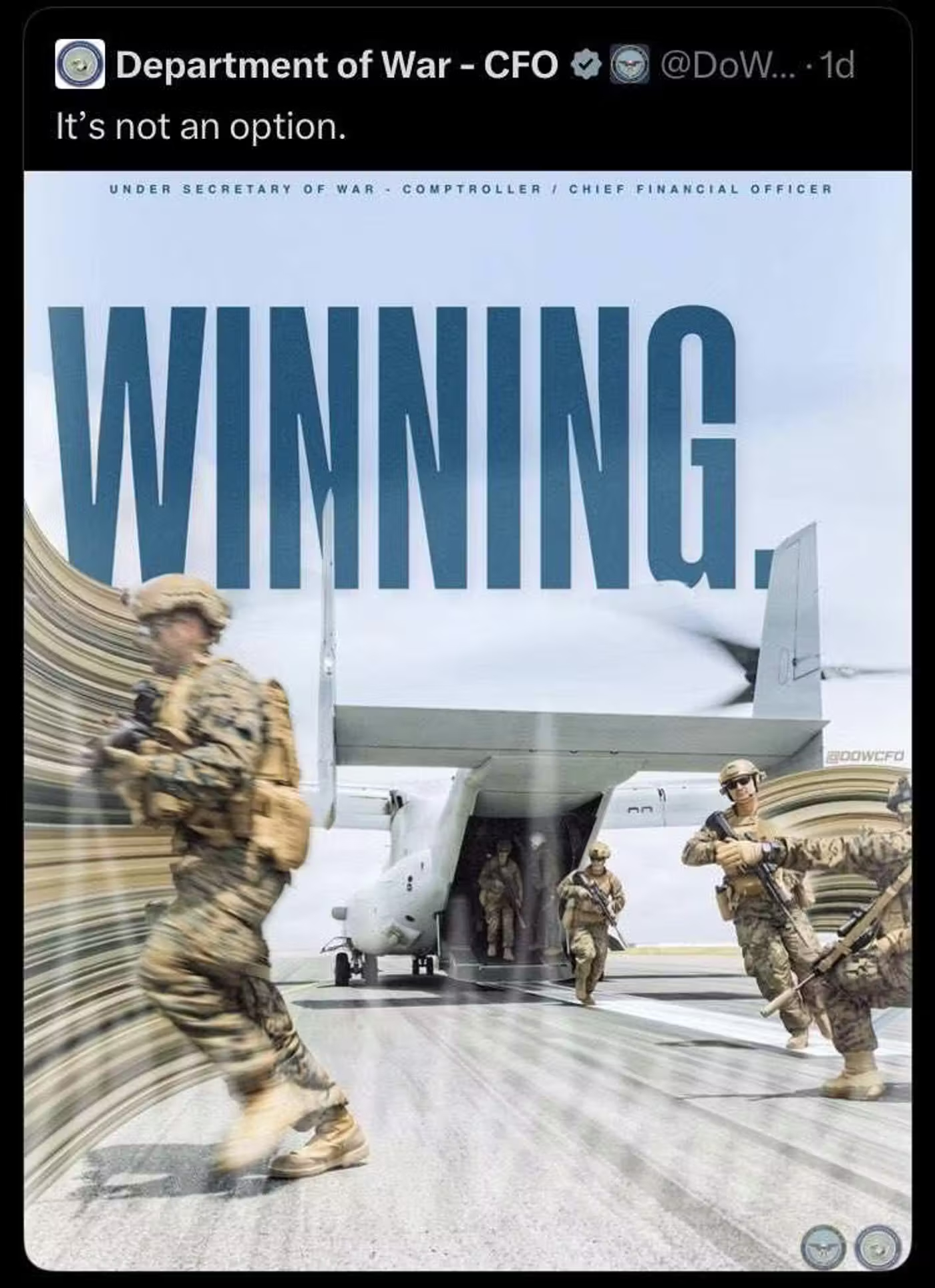 Winning Is Not An Option