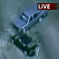Head on car chase collision