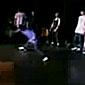 Breakdancer flys off stage
