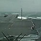 CV63 Aircraft carrier goes through rough seas