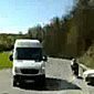 Horrible van driver fucks up motorcycles day