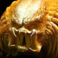 Predator carved pumpkin