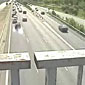 Speeding car slams into the back of a traffic jam