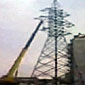 Power of tower overloads and flips crane